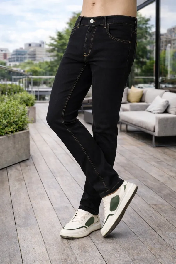 Sindon_Slim_Fit_Black_Solid_Jeans