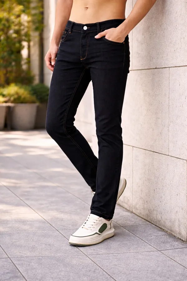 Sindon_Slim_Fit_Black_Solid_Jeans