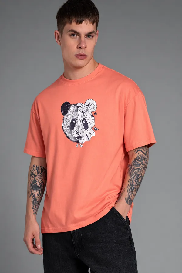 Orange_Oversized_Back_Print_Cotton_T-Shirt_For_Mens