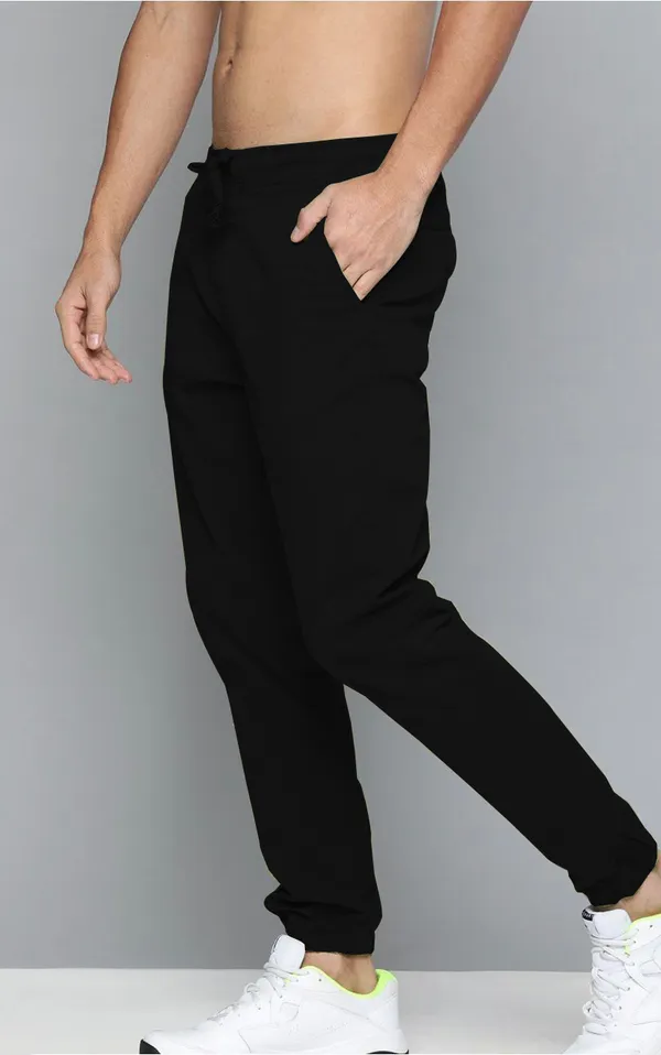 Black_Cotton_Blend_Premium_Solid_Joggers_For_Men