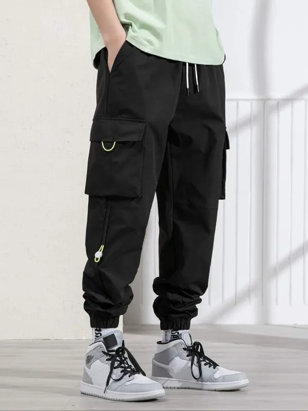 Black_Lycra_Blend_SOLID_Joggers_For_Men_&_Women