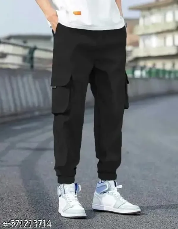 Black_Lycra_Blend_SOLID_Joggers_For_Men_&_Women
