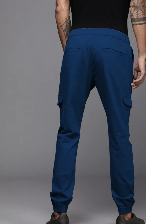 Dark_Blue_Cotton_Blend_Premium_Solid_Cargo_For_Men