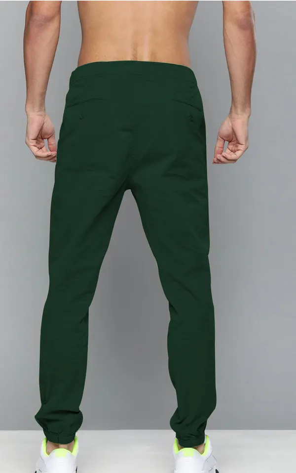 Dark_Green_Cotton_Blend_Premium_Solid_Joggers_For_Men