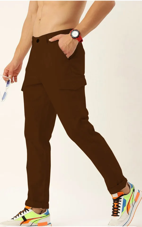 Brown_Cotton_Blend_Premium_Solid_Cargo_For_Men