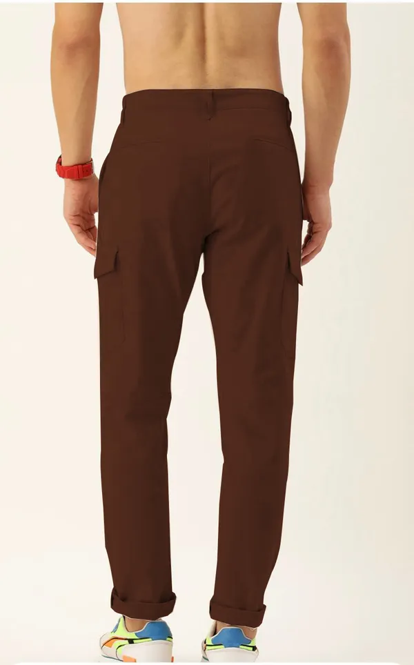 Brown_Cotton_Blend_Premium_Solid_Cargo_For_Men