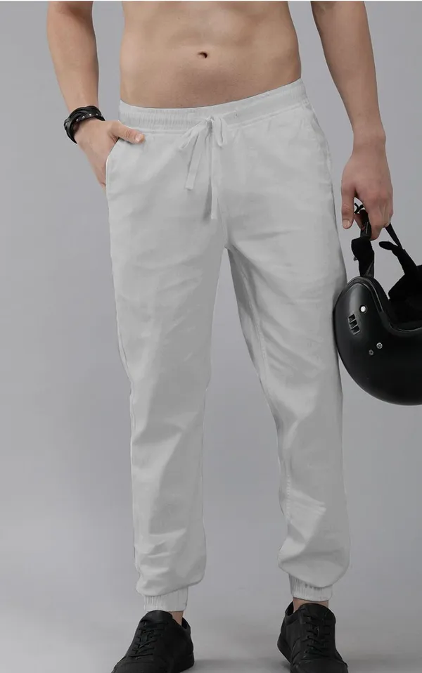 Light_Grey_Cotton_Blend_Premium_Solid_Joggers_For_Men