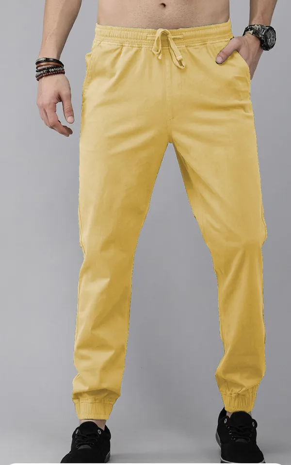 Beige_Cotton_Blend_Premium_Solid_Men_Slim_Fit_Joggers_For_Men
