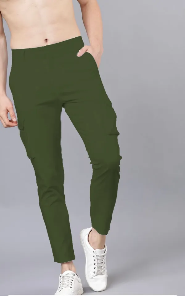 Olive_Green_Cotton_Blend_Solid_Mens_Cargo