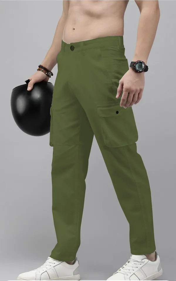 Olive_Green_Cotton_Blend_Solid_Mens_Cargo