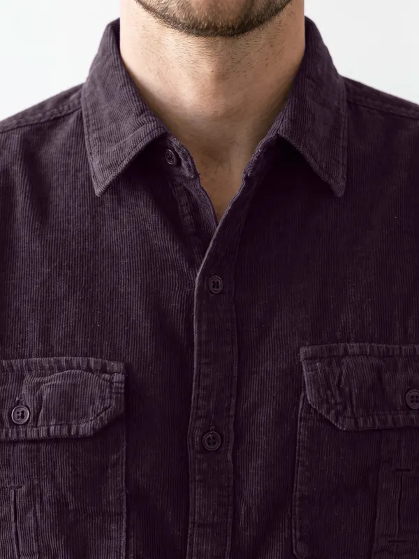 Kuons_Avenue_Men's_Aubergine_Corduroy_Casual_Shacket