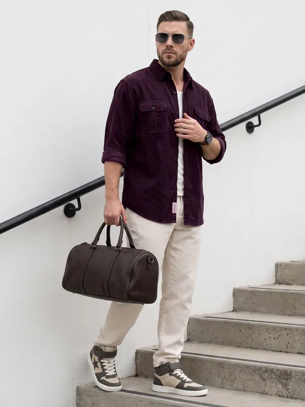 Kuons_Avenue_Men's_Aubergine_Corduroy_Casual_Shacket