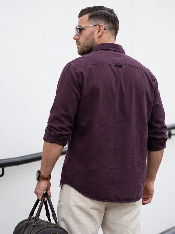 Kuons_Avenue_Men's_Aubergine_Corduroy_Casual_Shacket