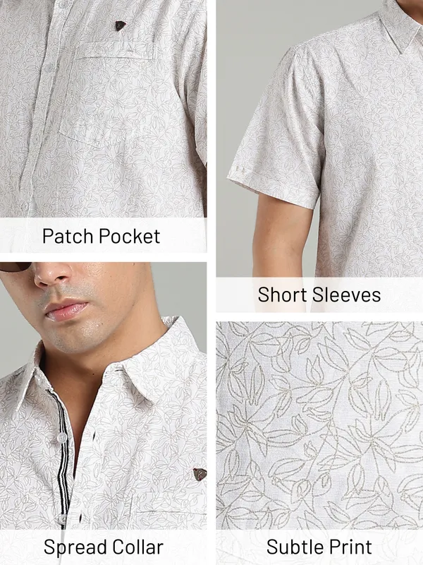 Kuons_Avenue_Men’s_Beige_Floral_Printed_Linen_Cotton_Casual_Shirt