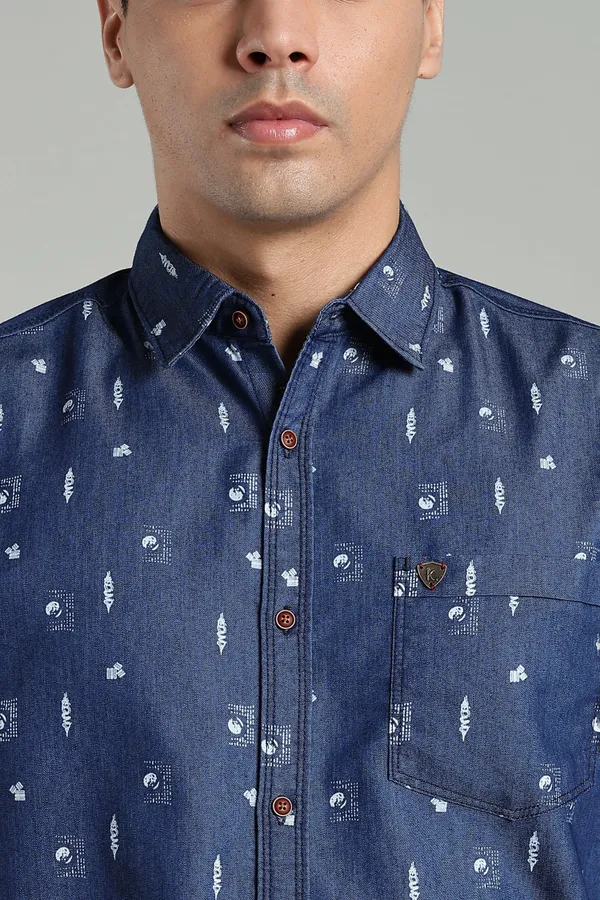 Kuons_Avenue_Men’s_Denimax_Blue_Printed_Denim_Casual_Shirt