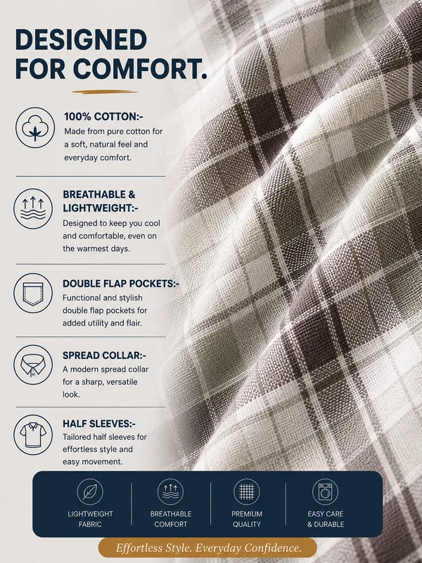 Kuons_Avenue_Men's_Relaxed_Fit_Dobby_Textured_Checks_100%_Cotton_Shirt