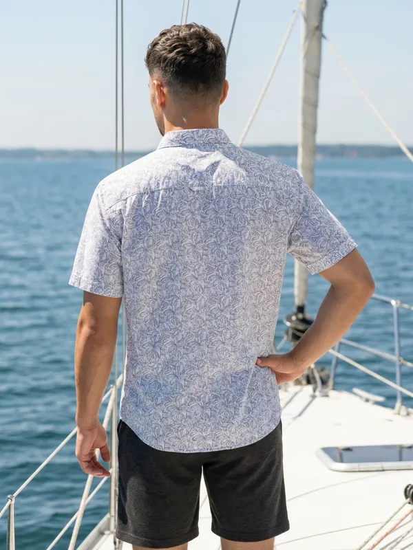 Kuons_Avenue_Men’s_Indigo_Floral_Printed_Linen_Cotton_Casual_Shirt