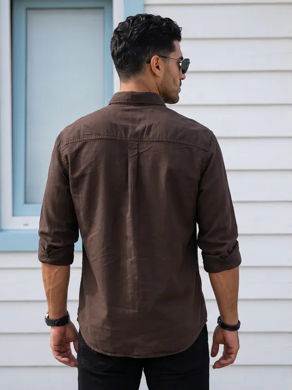 Kuons_Avenue_Men's_Irish_Coffee_Tencel_Linen_Casual_Shirt