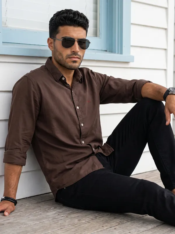 Kuons_Avenue_Men's_Irish_Coffee_Tencel_Linen_Casual_Shirt