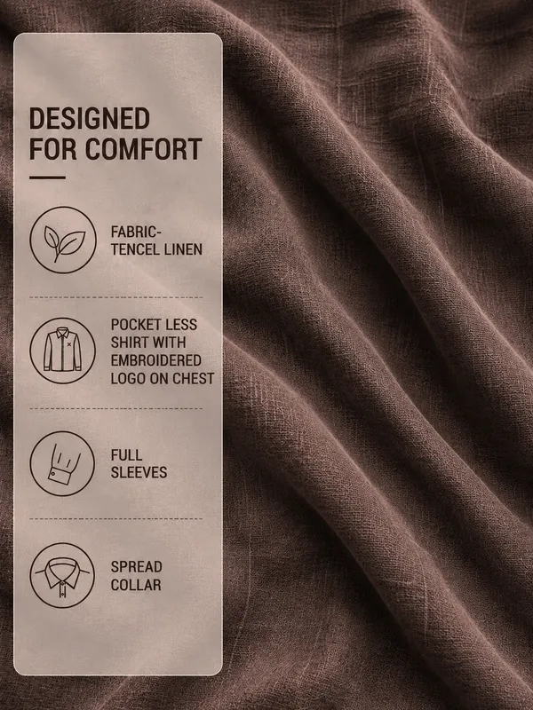 Kuons_Avenue_Men's_Irish_Coffee_Tencel_Linen_Casual_Shirt
