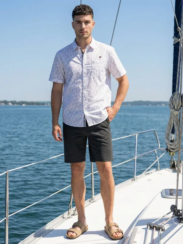 Kuons_Avenue_Men’s_Maple_Maroon_Printed_Linen_Cotton_Shirt