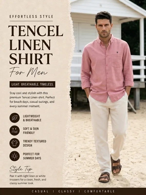 Kuons_Avenue_Men's_Rosewood_Tencel_Linen_Casual_Shirt