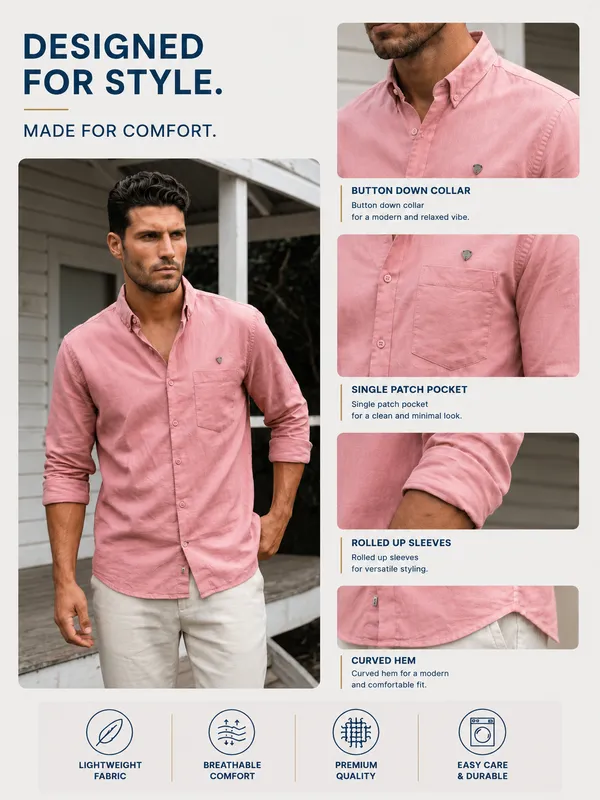 Kuons_Avenue_Men's_Rosewood_Tencel_Linen_Casual_Shirt