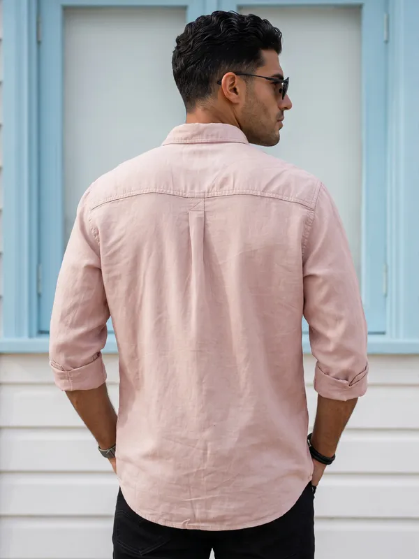 Kuons_Avenue_Men's_Sand_Stone_Tencel_Linen_Casual_Shirt