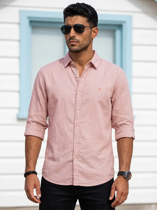 Kuons_Avenue_Men's_Sand_Stone_Tencel_Linen_Casual_Shirt
