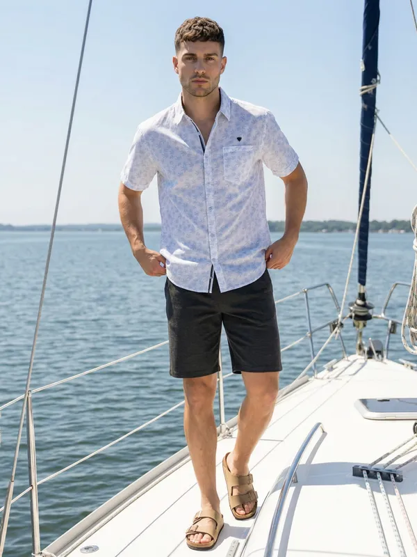 Kuons_Avenue_Men’s_Sky_Blue_Maple_Printed_Linen_Cotton_Casual_Shirt