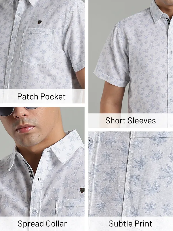 Kuons_Avenue_Men’s_Sky_Blue_Maple_Printed_Linen_Cotton_Casual_Shirt