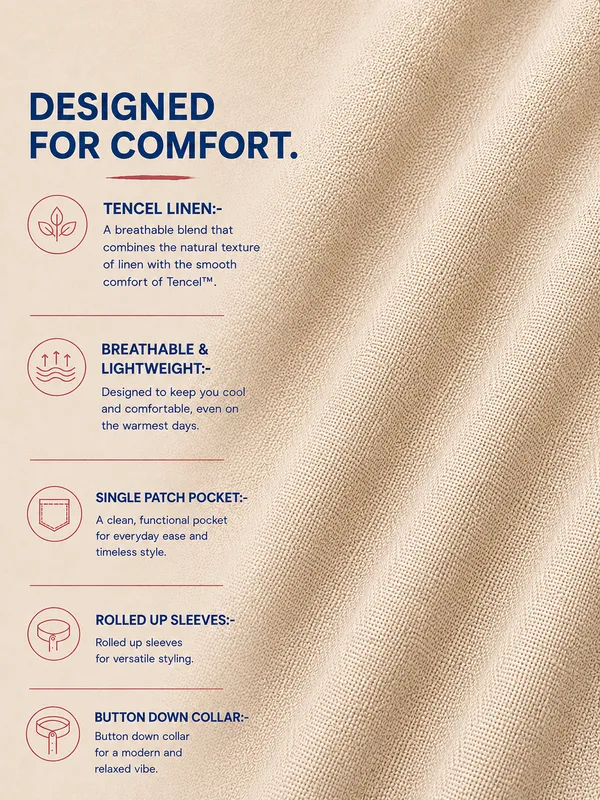 Kuons_Avenue_Men's_Tan_Tencel_Linen_Casual_Shirt