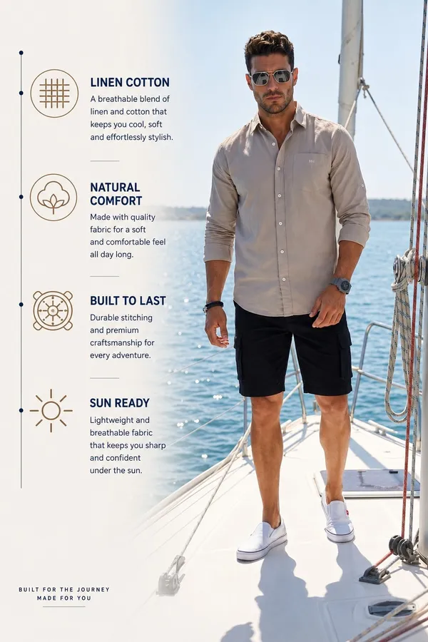 Men’s_Ash_Grey_Premium_Linen_Cotton_Shirt