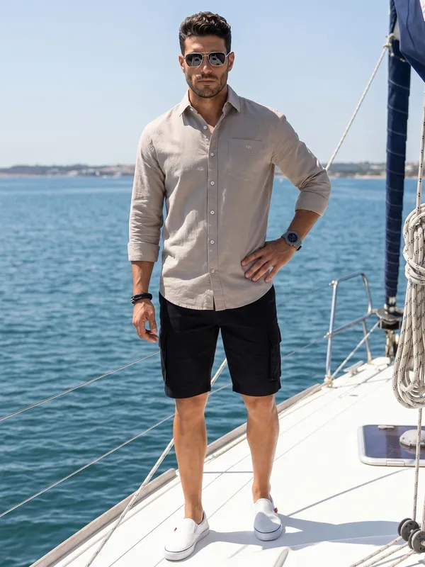 Men’s_Ash_Grey_Premium_Linen_Cotton_Shirt