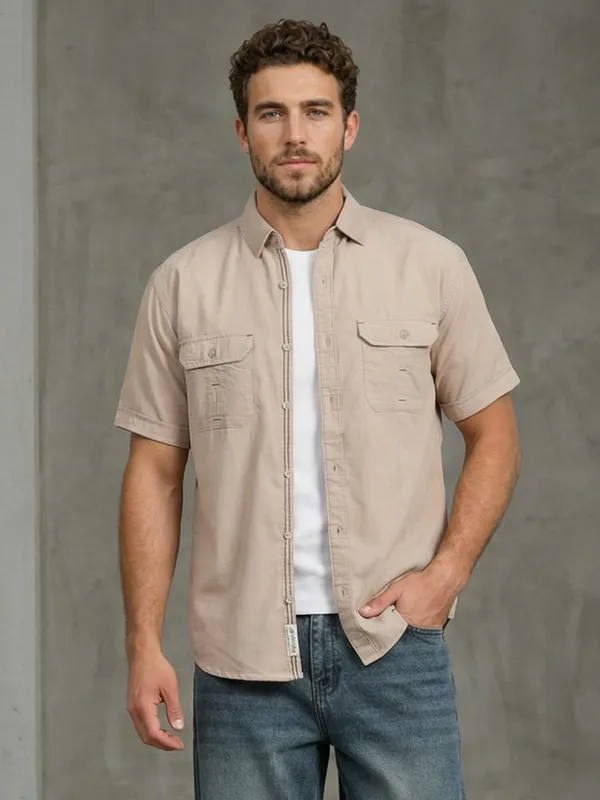Men’s_Beige_Corduroy_Everyday_Shacket
