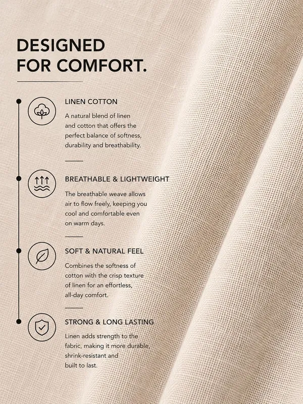 Men’s_Beige_Linen_Cotton_Refined_Casual_Shirt