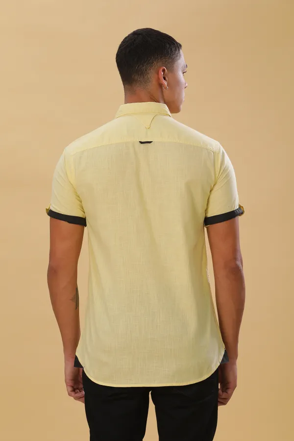Men's_Cream_Yellow_Cotton_Casual_Classic_Half_Sleeve_Shirt