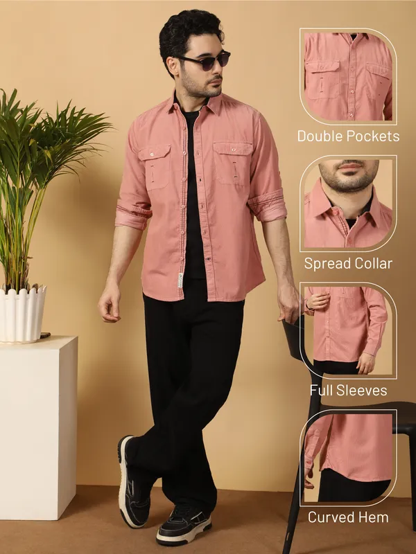 Men's_Dusty_Pink_Double_Flap_Pocket_Corduroy_Shacket_