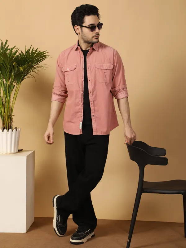 Men's_Dusty_Pink_Double_Flap_Pocket_Corduroy_Shacket_
