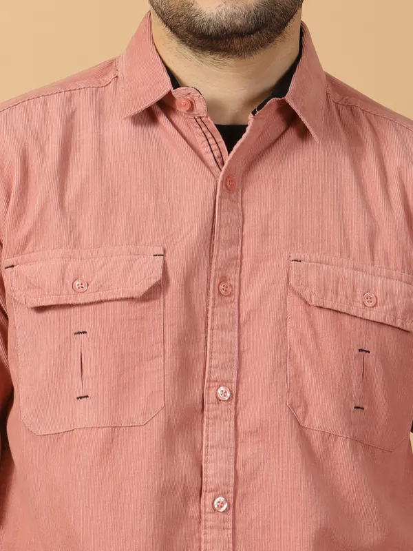 Men's_Dusty_Pink_Double_Flap_Pocket_Corduroy_Shacket_