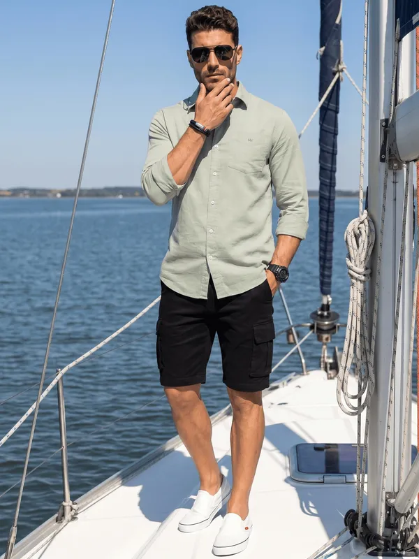 Men’s_Fern_Modern_Linen_Cotton_Casual_Shirt