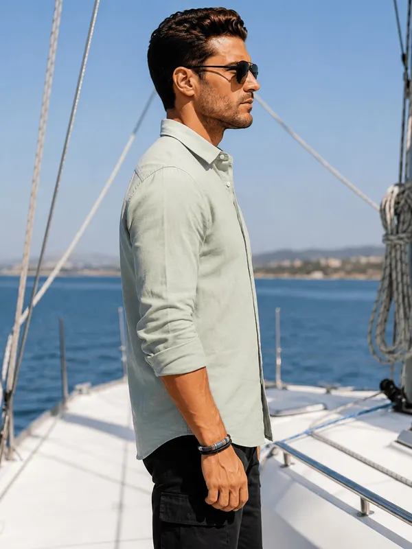 Men’s_Fern_Modern_Linen_Cotton_Casual_Shirt