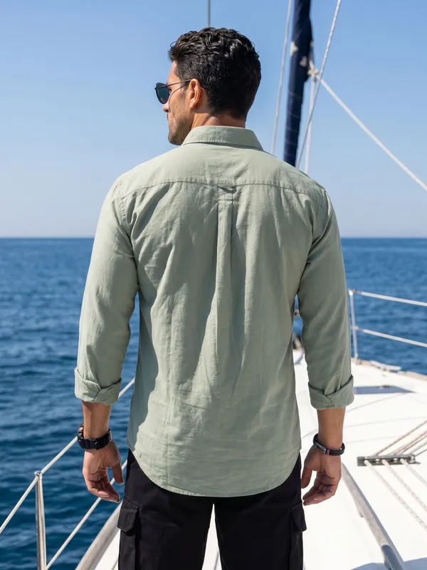 Men’s_Fern_Modern_Linen_Cotton_Casual_Shirt