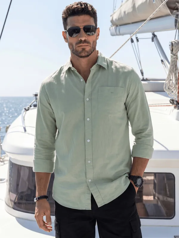Men’s_Fern_Modern_Linen_Cotton_Casual_Shirt