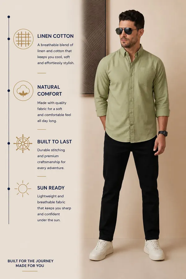 Men’s_Fresh_Green_Linen_Cotton_Classic_Casual_Shirt