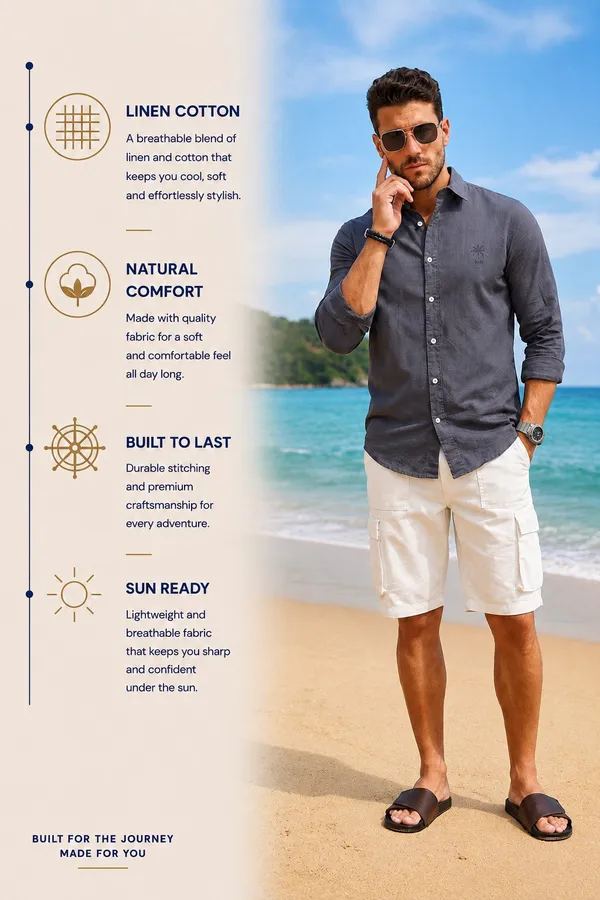Men's_Grey_Premium_Linen_Cotton_Shirt
