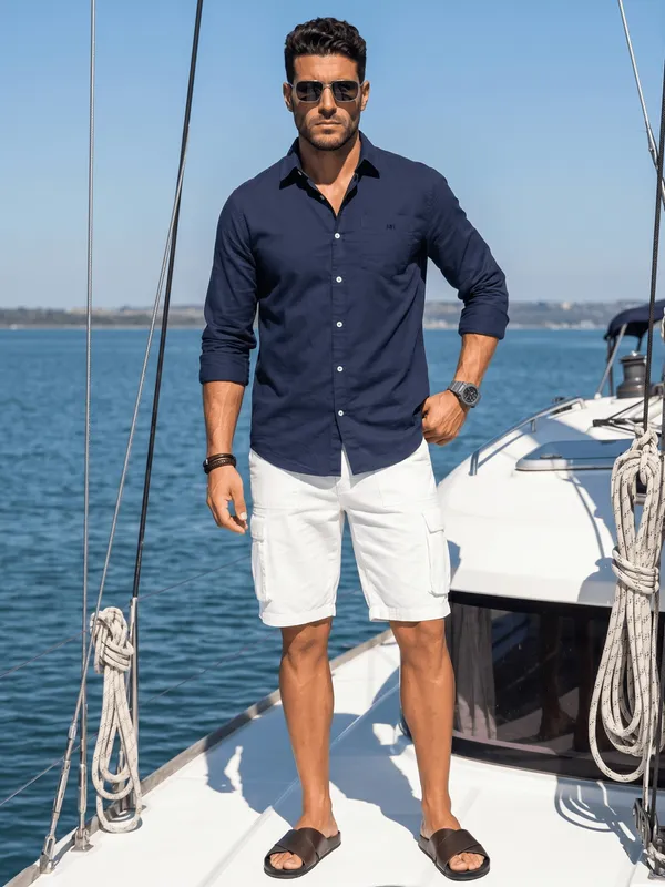 Men's_Indigo_Linen_Cotton_Modern_Casual_Shirt