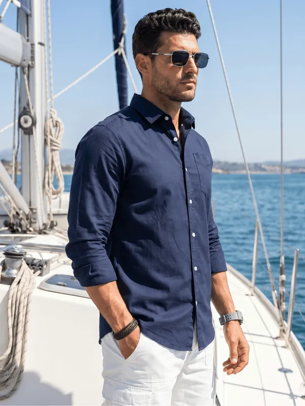 Men's_Indigo_Linen_Cotton_Modern_Casual_Shirt