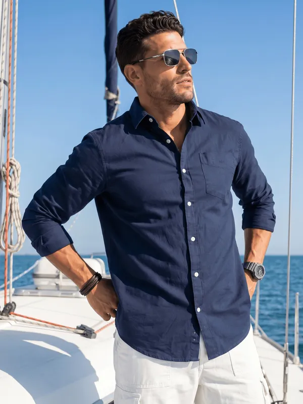 Men's_Indigo_Linen_Cotton_Modern_Casual_Shirt