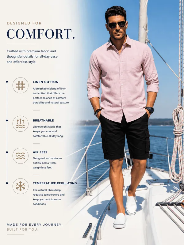 Men’s_Lilac_Linen_Cotton_Smart_Casual_Shirt